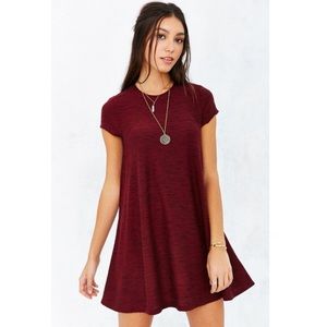 Urban Outfitters Maroon T-Shirt Dress